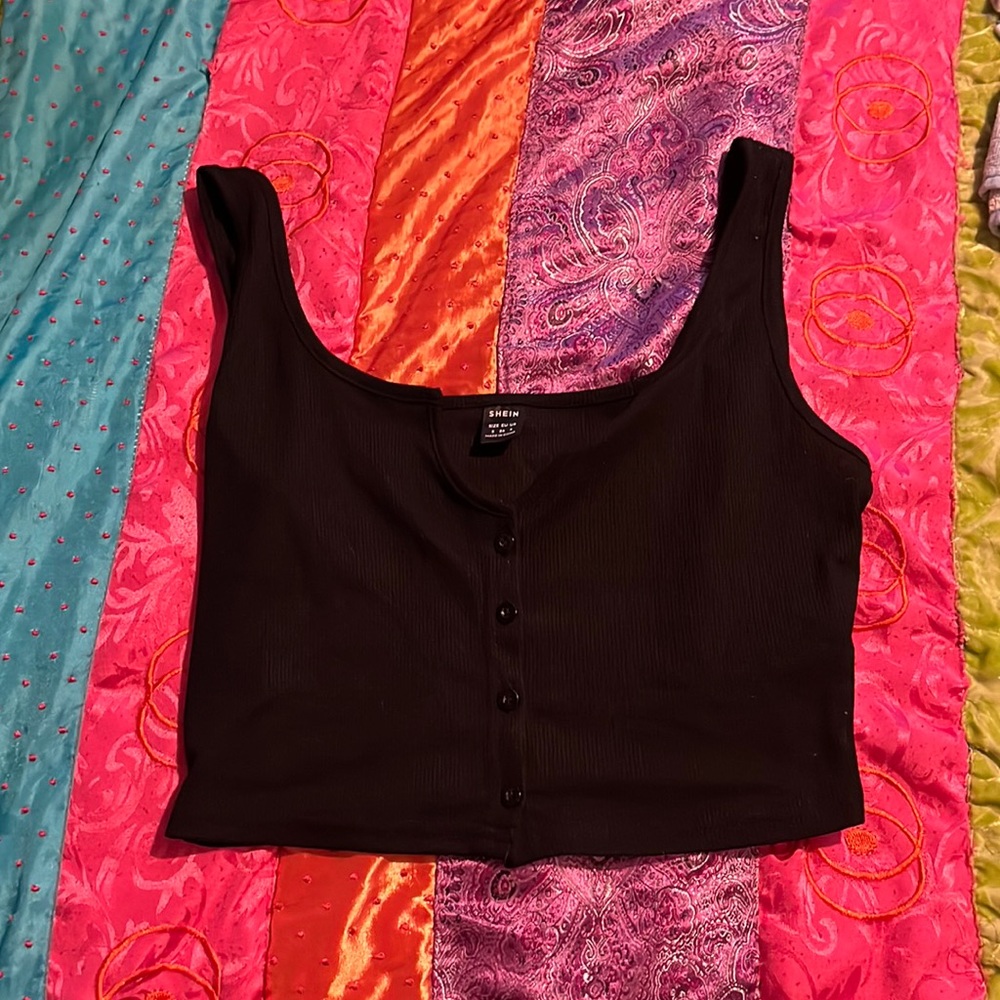 Black SHEIN crop top